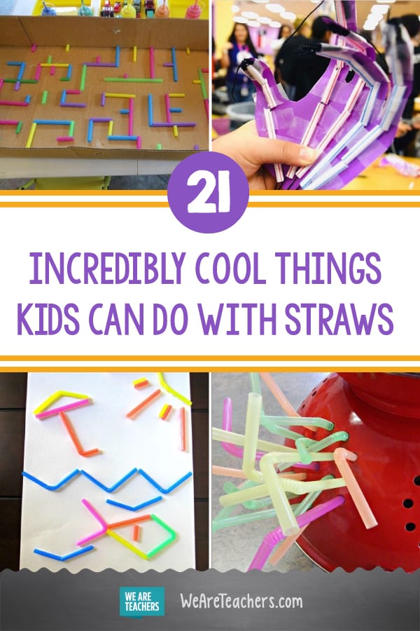 21 cosas geniales que los niños pueden hacer con pajitas