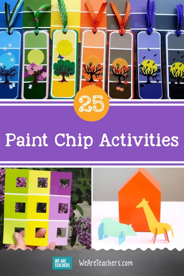 25 coloridas y geniales actividades de aprendizaje y manualidades con chips de pintura