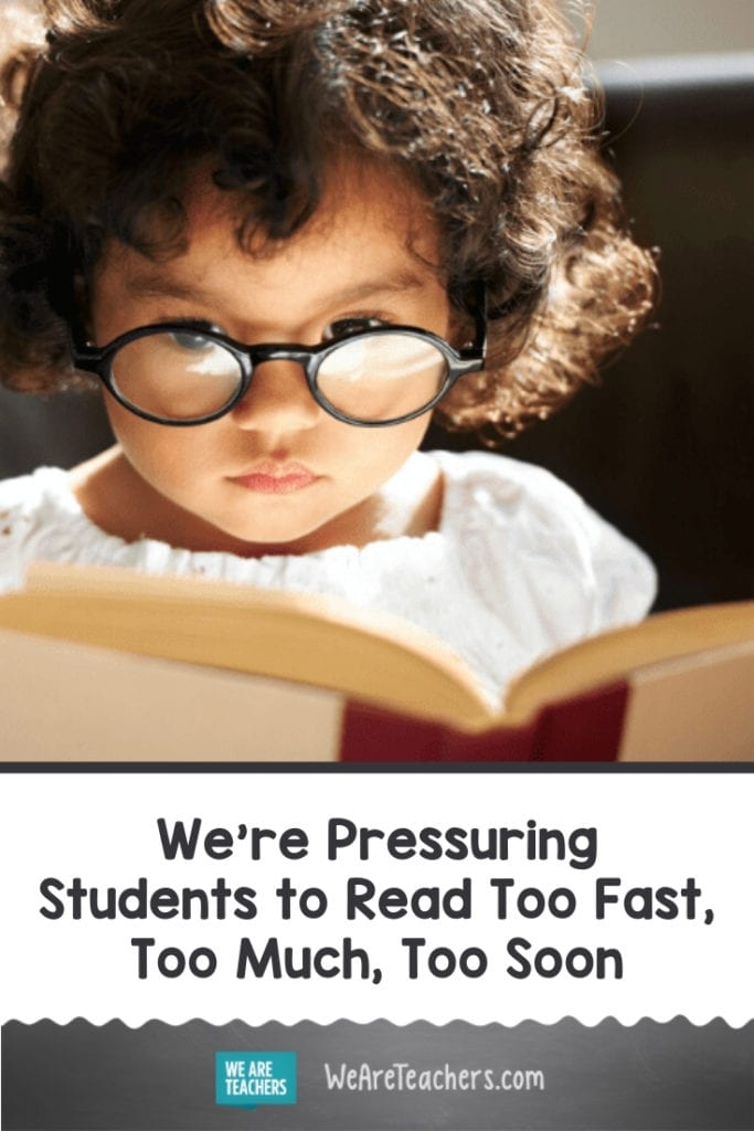 Instamos a los estudiantes a leer demasiado rápido, demasiado, demasiado rápido