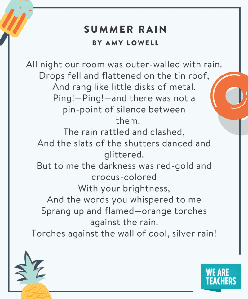 Lluvia de Verano - Poemas de Verano para Niños