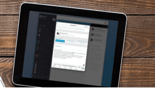 Aplicación de comunicación Bloomz en tableta