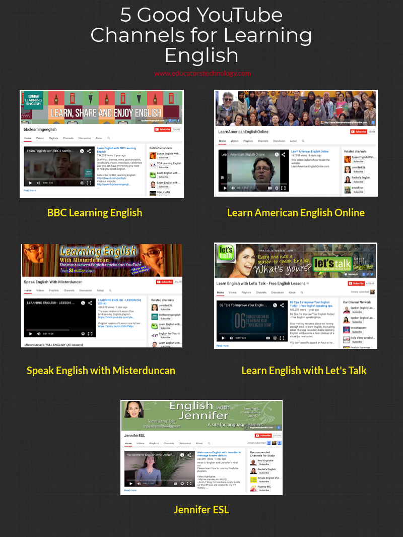 5 buenos canales de YouTube para aprender ingles