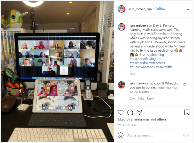 La publicación de Instagram de run_mrbee_run todavía enseña habilidades en línea de quinto grado