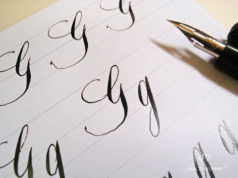 Cómo escribir la letra g en cursiva correctamente.