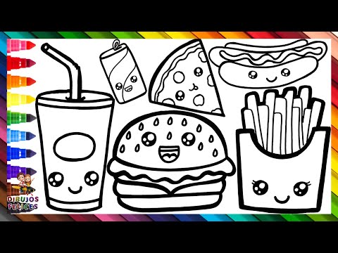 Actividad de colorear hot dogs: diviértete mientras aprendes sobre esta popular comida rápida.